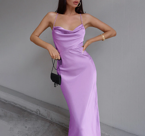 STEPHANIE Satin Midi Dresses