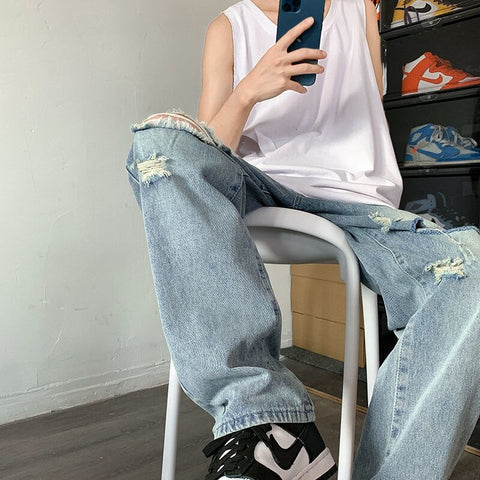The Rock Baggy Homme Classic Cargo Pocket Jeans