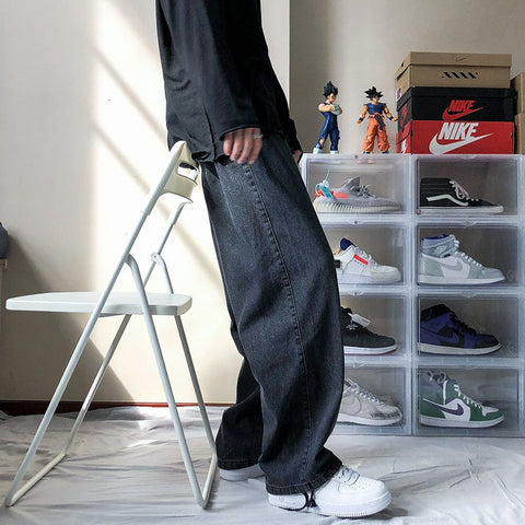 Titanium Wide Leg Unisex Jeans