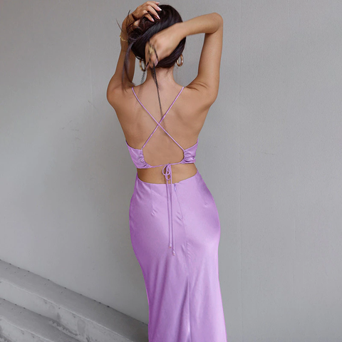 STEPHANIE Satin Midi Dresses