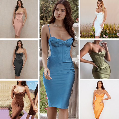 Katarina Twisted Neckline Dress