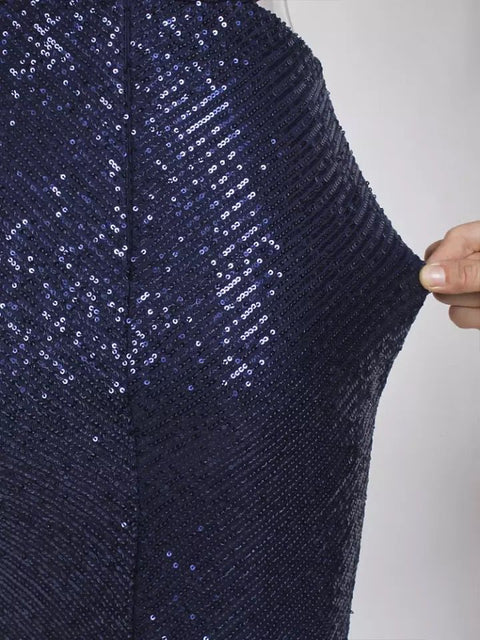Sapphira Sequin Gown - Blue & SIlver