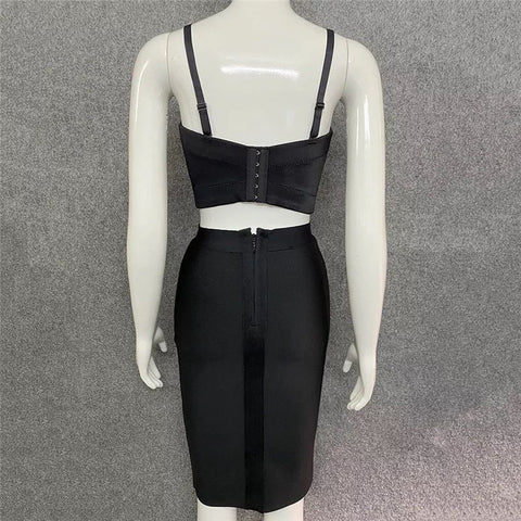 MELANGE Black Bandage Dress