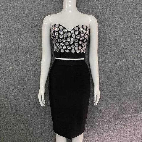 MELANGE Black Bandage Dress