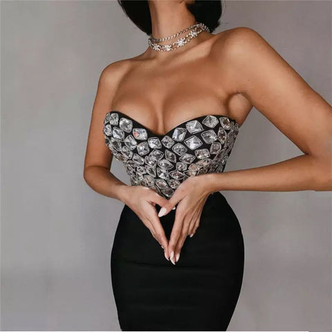 MELANGE Black Bandage Dress