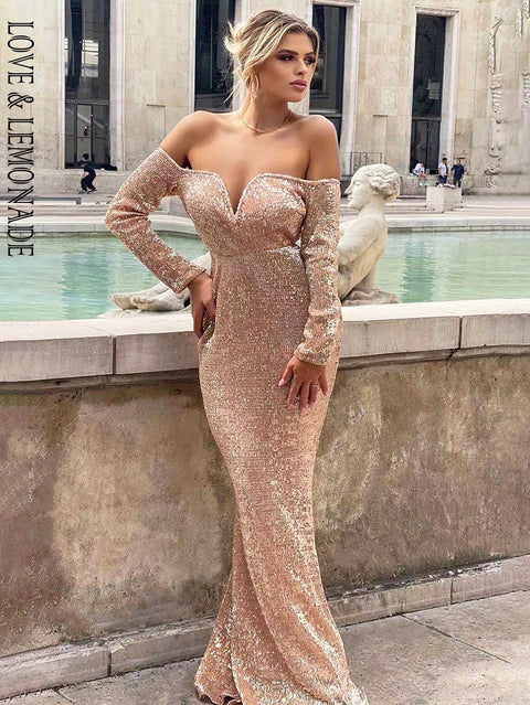 Jean Gold Sequins Dress
