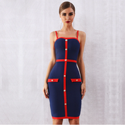 Vintage Retro Dress - Red&Blue