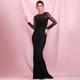 Black Bodycon Sequins Gown