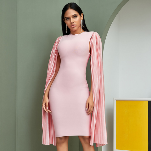 Pleated Sleeve Dress