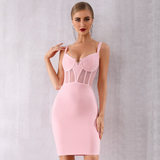 Mid Waist Lace Bodycon Dress
