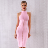 Pink Halter Neck Dress