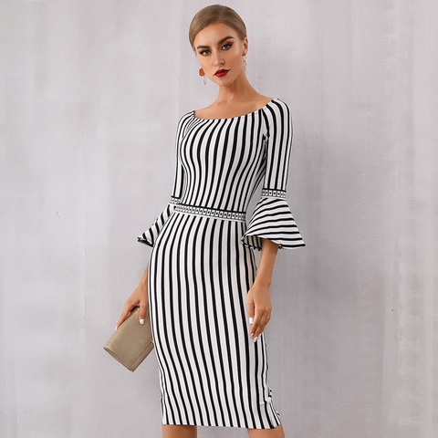 B&W Striped Dress