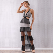 Frill Style Silver Dress