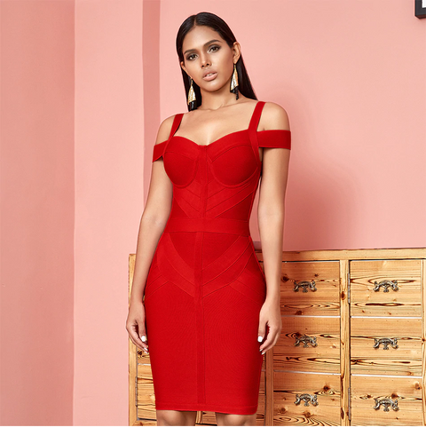 Glossy Red Evening Dress