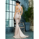Nude Changeable Straps Long Gown