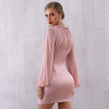 Frill Neck Casual Dress