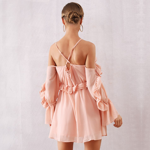 Ruffled Floral Style Dress