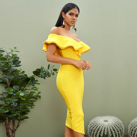 Ruffle Off Shoulder Dress