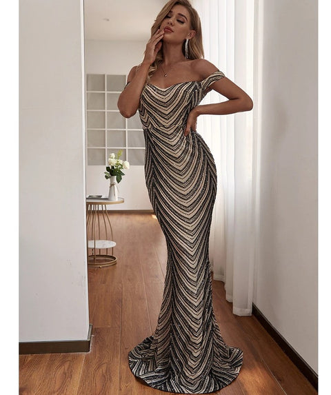 Fishtail Sequin Dress
