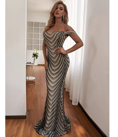 Fishtail Sequin Dress