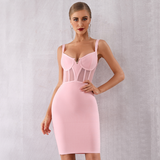 Mid Waist Lace Bodycon Dress