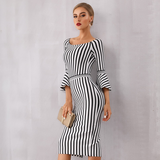B&W Striped Dress