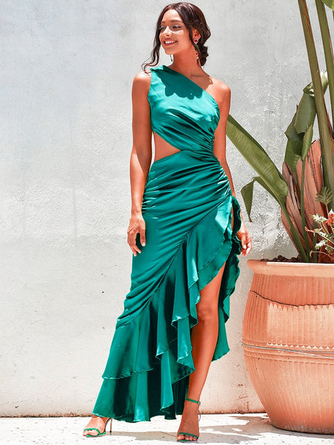 Alexis Satin Party Maxi Dress
