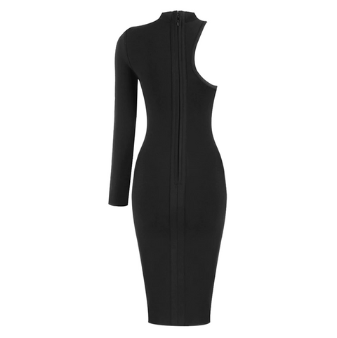 Sleeve Cut Dress-Black