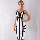 Black Spider Striped Dress