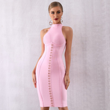 Pink Halter Neck Dress