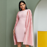 Pleated Sleeve Dress
