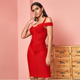 Glossy Red Evening Dress