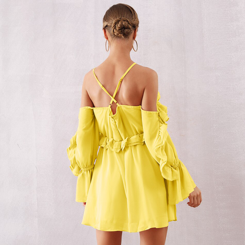 Ruffled Floral Style Dress