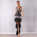 Frill Style Silver Dress