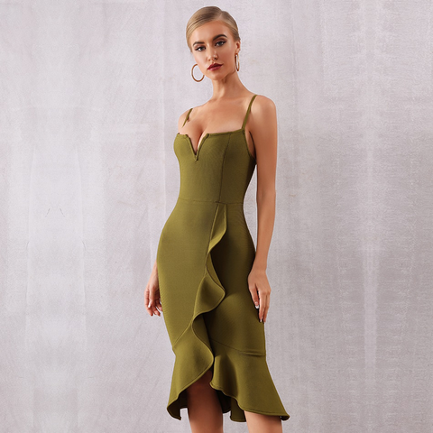 Ruffle in Army Green