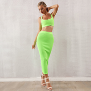 Neon Two Piece Casual Dress