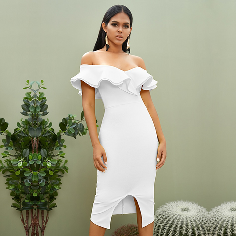 Ruffle Off Shoulder Dress