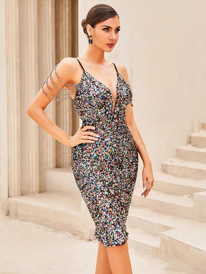 Alia Sequins Dress
