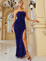 Gianna Navy Sequins Gown
