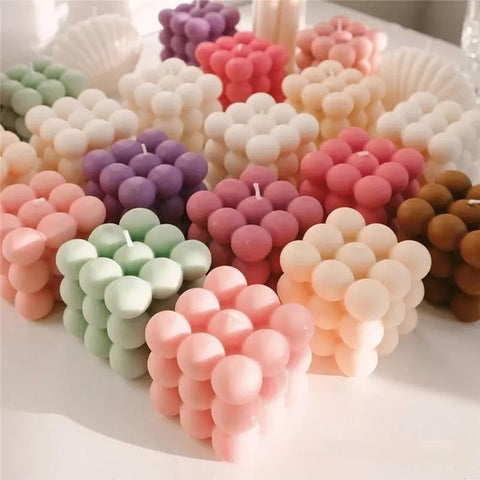 BUBBLE CUBE SCENTED CANDLE | AVAILABLE IN 6 COLOURS