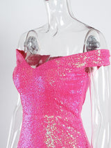 Miami Pink Sequin Gown