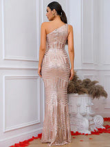 Flona Gold Sequins Gown