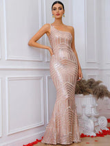 Salma Gold Sequins Gown