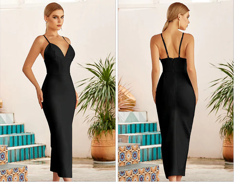 Bella Black Bandage Dress