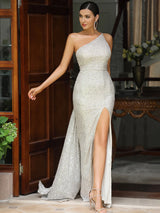 Tunisia Silver Sequins Gown