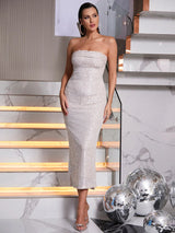 Athens Silver Sequin Dress