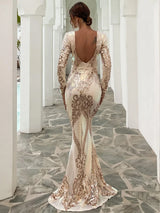 TINA HOLLY Sequins Gown